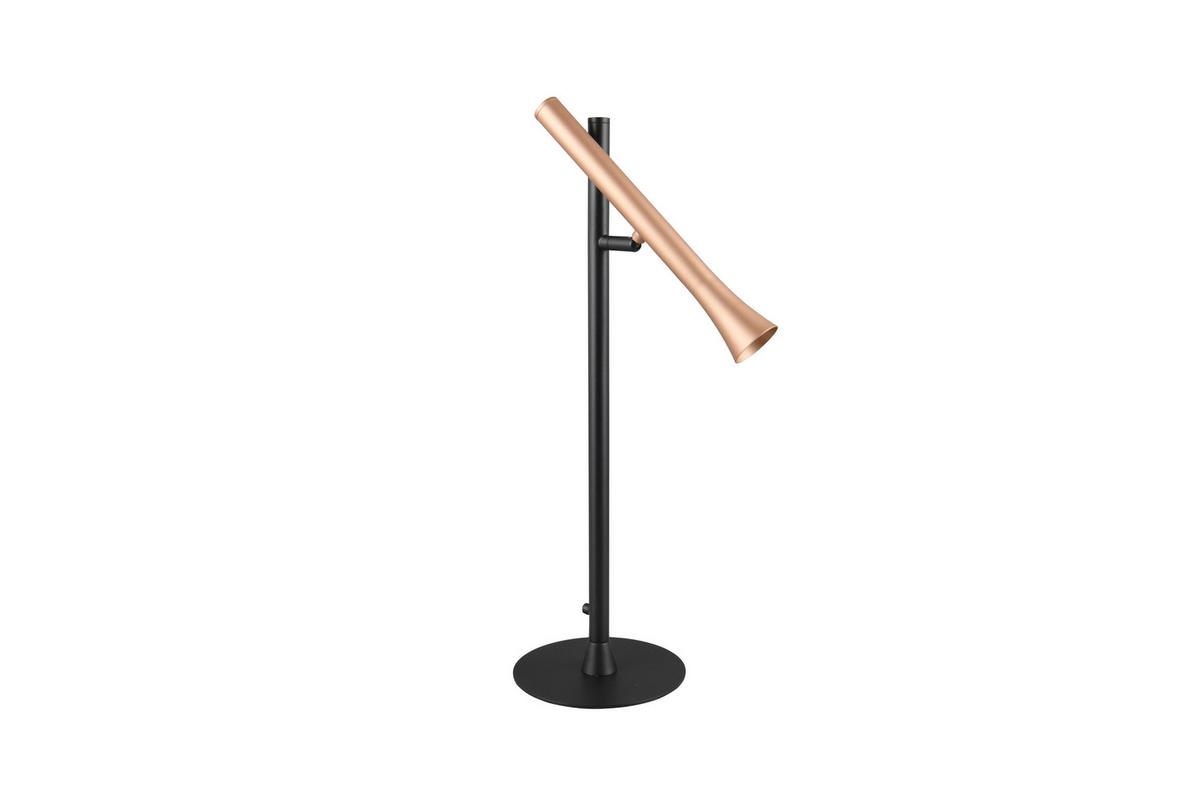 LED-Tischleuchte 552010165 Fiato - Schwarz/Braun, Design, Metall (16/53cm) - Trio Leuchten