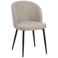 Vierfußstuhl Flo Webstoff Beige, B: 49 cm - Beige/Schwarz, KONVENTIONELL, Textil/Metall (49/78/58cm) - MID.YOU