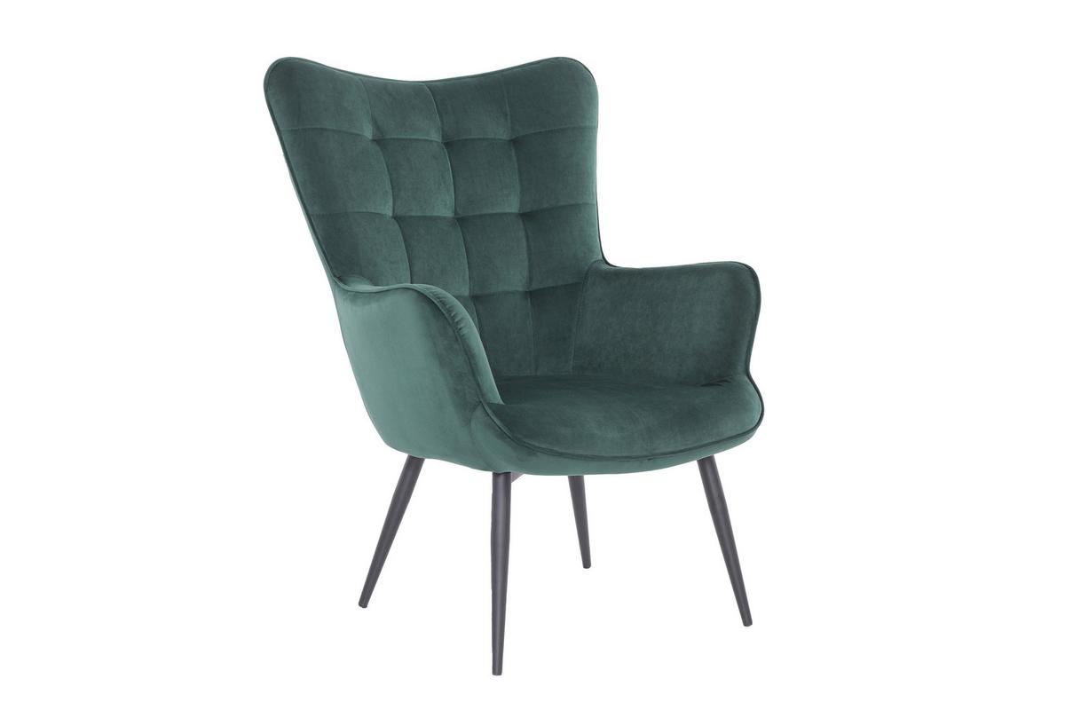 Sesselset Uta Dunkelgrün 2-teilig - Dunkelgrün/Schwarz, Basics, Textil (72-60/97-39/80-41cm) - MID.YOU