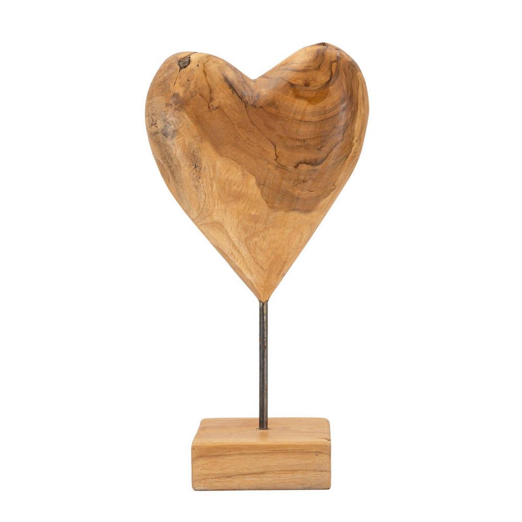 SKULPTUR Dobu Teak Braun, B: 20 cm