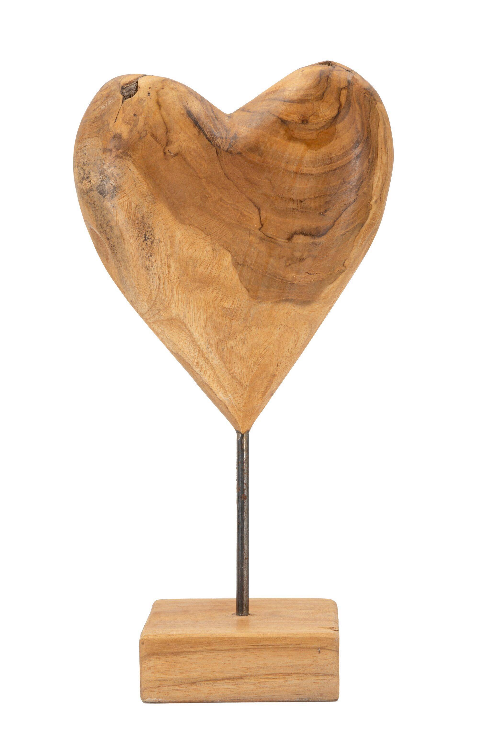 Skulptur Dobu Teak Braun, B: 20 cm
