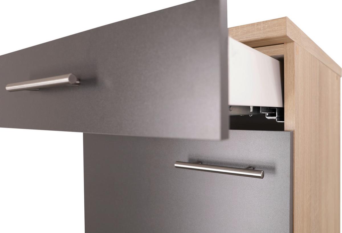 Küchenunterschrank Merle Grau, Eiche Dekor B:50cm - Eichefarben/Grau, Basics, Holzwerkstoff (50/84,8/60cm) - Respekta