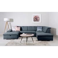 Wohnlandschaft Dunkelblau U: 173x328x215 cm - Dunkelblau/Grau, Design, Textil (173/328/215cm) - MID.YOU