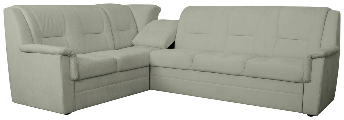 ECKSCHLAFSOFA Rafael, Mintgrün S: 279x224cm - Beige/Schwarz, Trend, Textil (279/224cm)