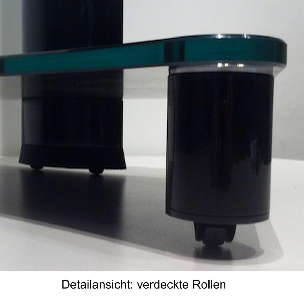 TV-Rack Tosal B: 60 cm - Klar/Silberfarben, KONVENTIONELL, Glas/Metall (60/100/44cm) - MID.YOU