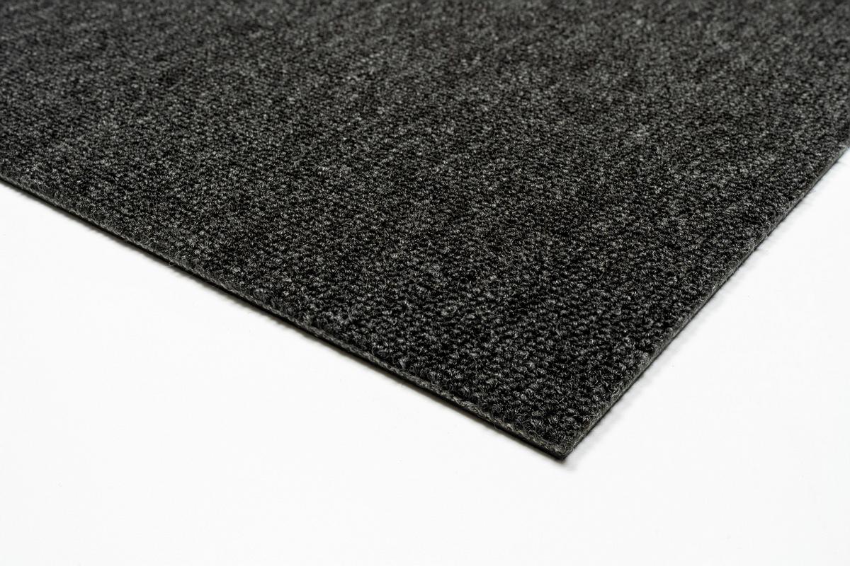 Teppichfliese Schwarz Sparkle 50x50 Cm Florhöhe 3,5 Mm - Basics, Textil (50/50cm)