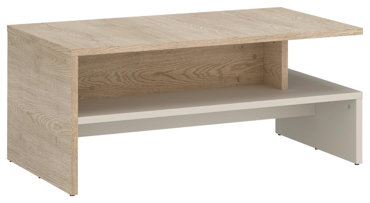 Couchtisch, Meolo, B: 100 cm Kaschmir/Eichefarben - Kaschmir/Eichefarben, MODERN, Holzwerkstoff (100/45,5/66cm)