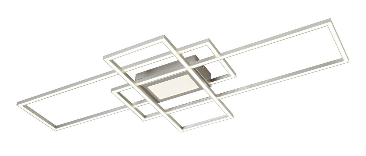 LED-Deckenleuchte Christina - Alufarben/Weiß, Basics, Kunststoff/Metall (45,8/100/6,4cm) - Luca Bessoni