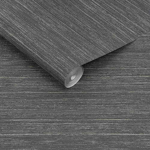 Vliestapete Onyx Grau - Grau, Basics, Papier/Kunststoff (52/1000cm)