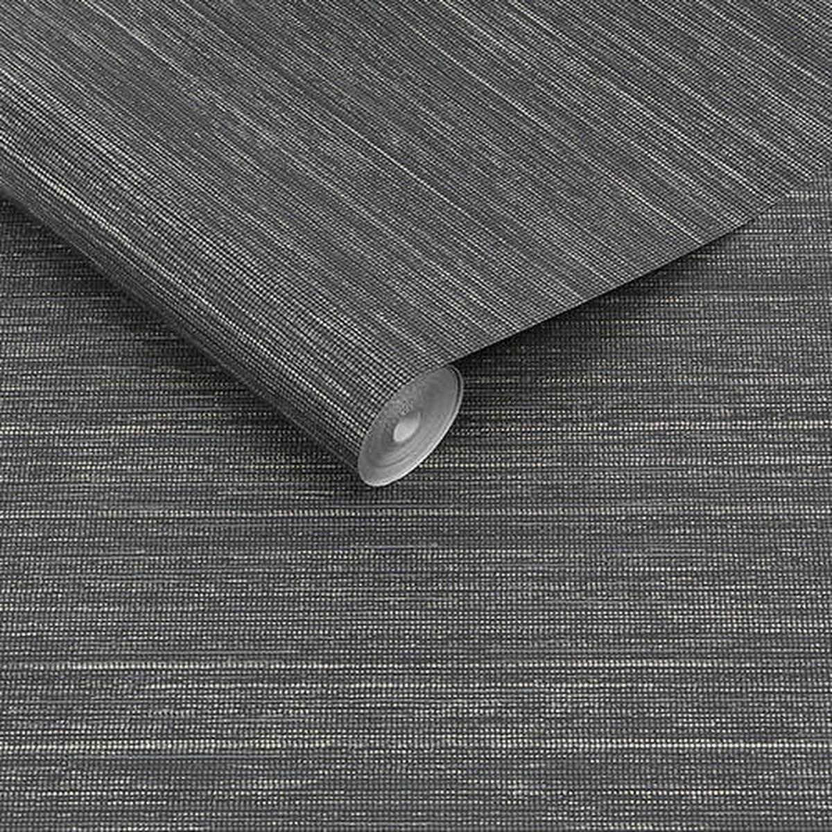 Vliestapete Onyx Grau - Grau, Basics, Papier/Kunststoff (52/1000cm)