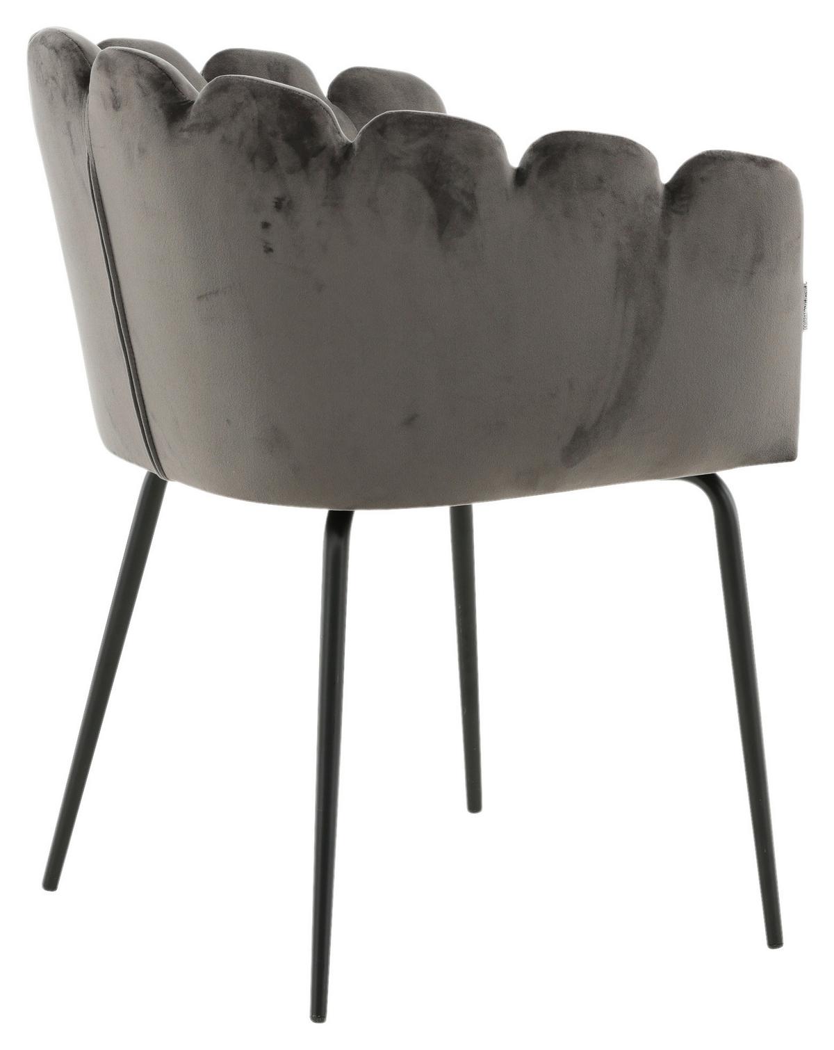 Stuhl Limhamn - Grau, Design, Textil/Metall (61/76.56/54cm) - Livetastic