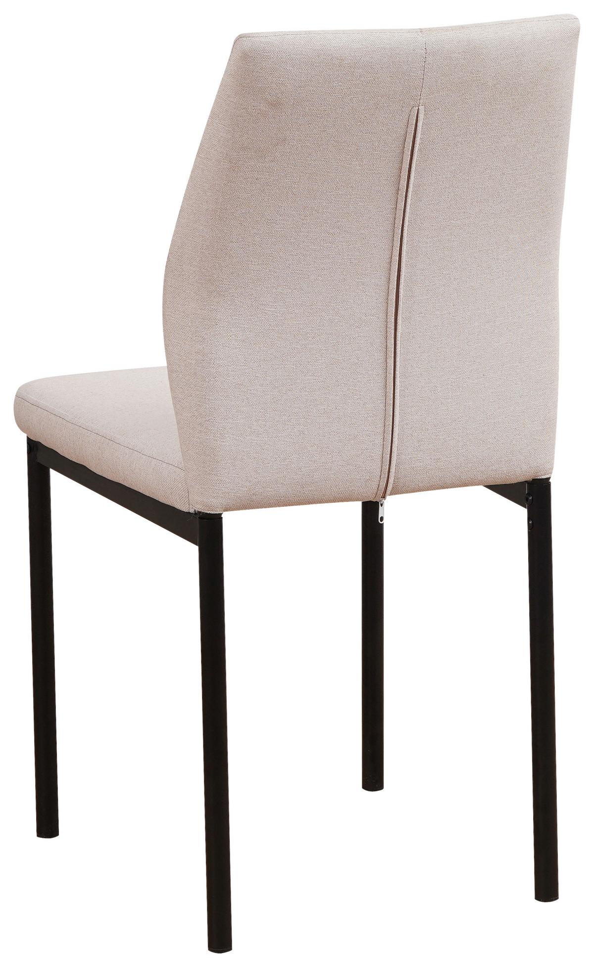 Židle MIA -CENOVÝ TRHÁK- - černá/béžová, Basics, kov/textil (44/90/56cm) - Based