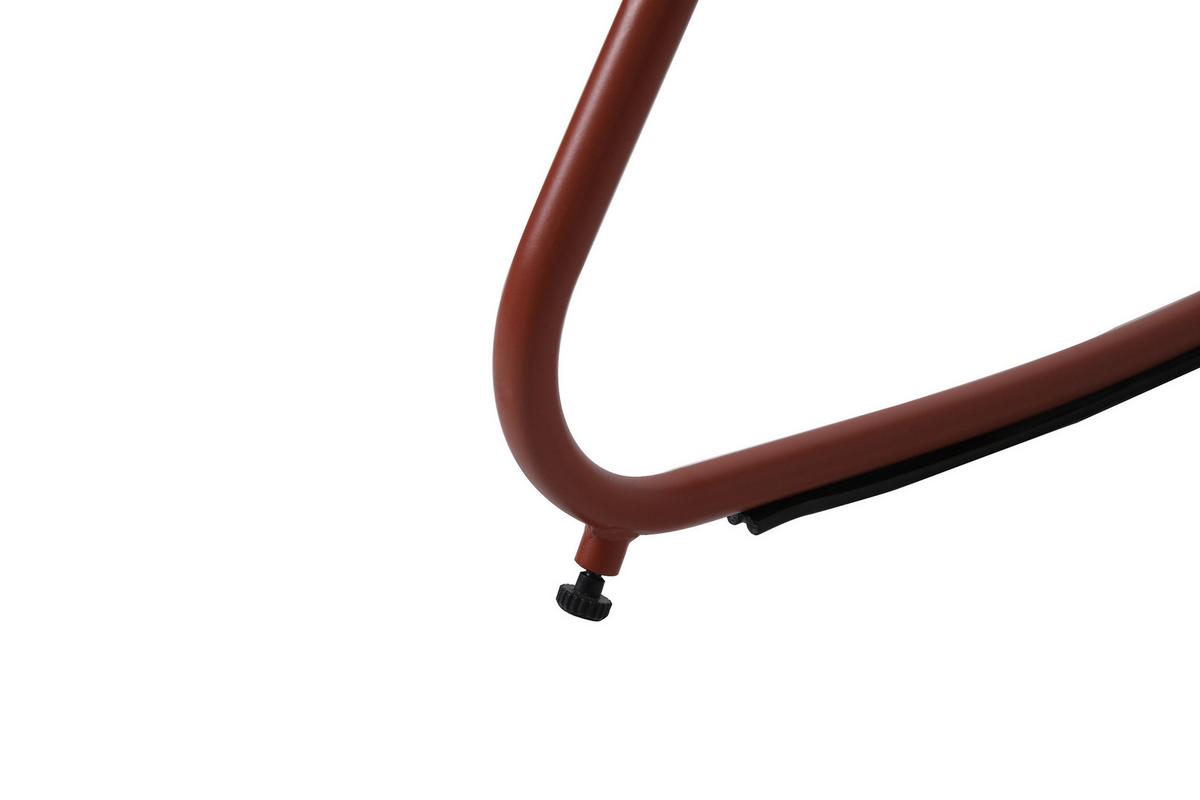 Loungesessel Brody – Schaukelstuhl - Terracotta, MODERN, Textil/Metall (68.5/97/91cm)