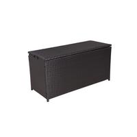 Kissenbox Patras - Schwarz, Basics, Kunststoff/Metall (50/60/120cm) - Gardenson