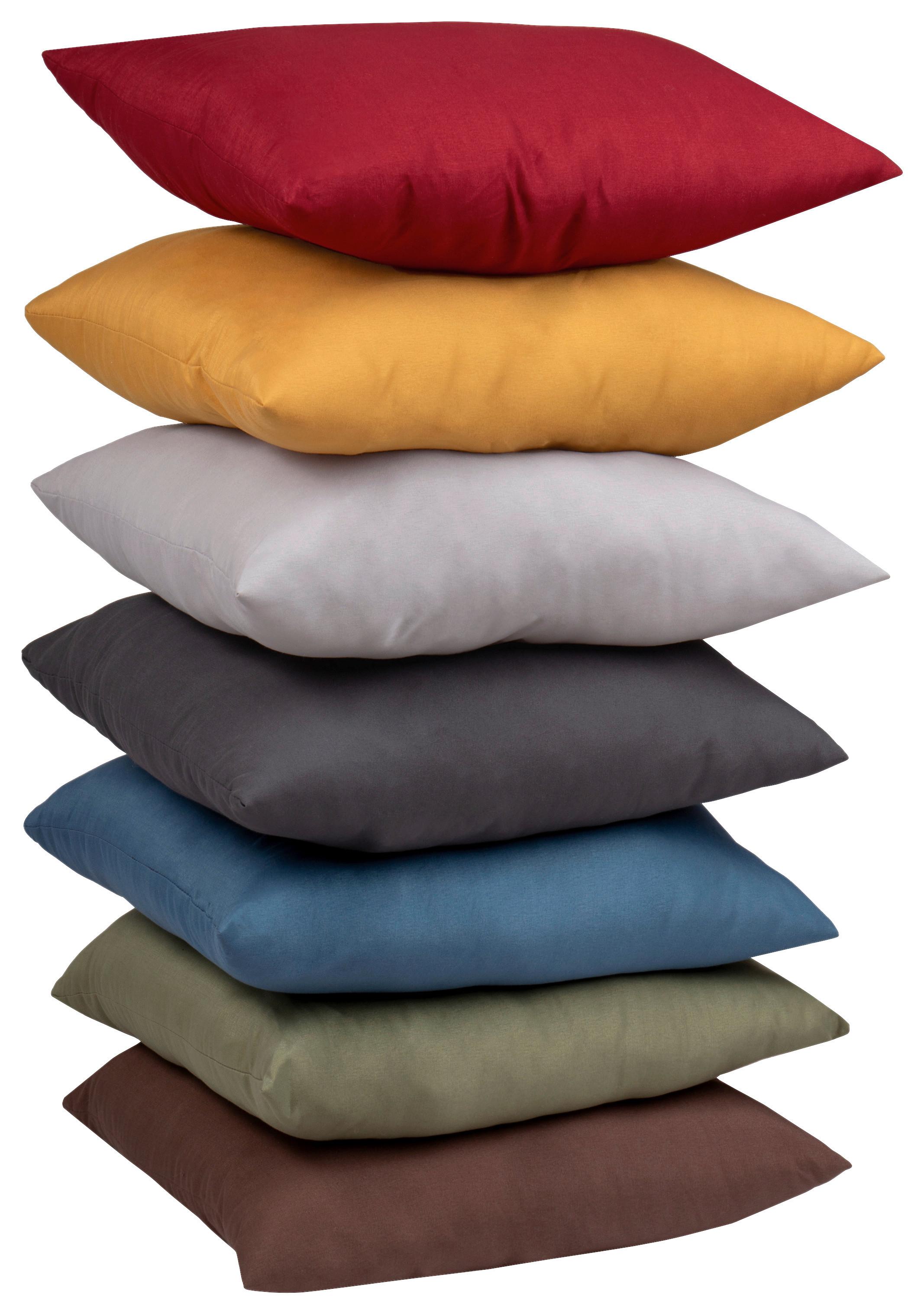 Zierkissen Niki 40x40 cm Polyester Multicolor - Taupe/Blau, KONVENTIONELL, Textil (40/40cm) - Ondega