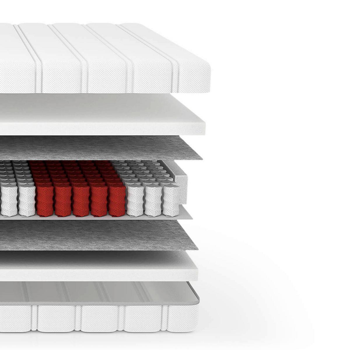 Taschenfederkernmatratze Star 140x220cm Sehr Fest - Weiß, Basics, Textil (140/220cm) - Livetastic