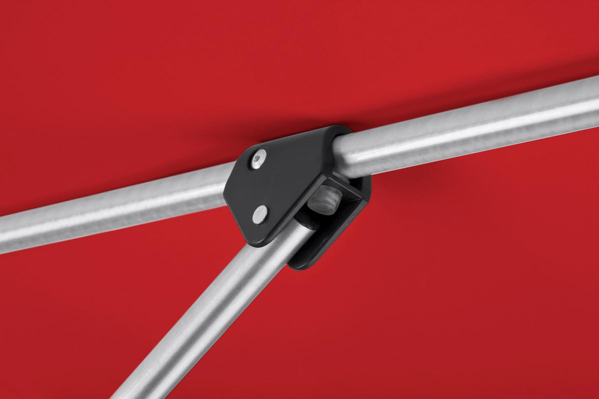 Sonnenschirm Venedig BxHxT: 270x250x270 cm Rot - Rot/Silberfarben, Basics, Textil/Metall (270/250/270cm) - Schneider