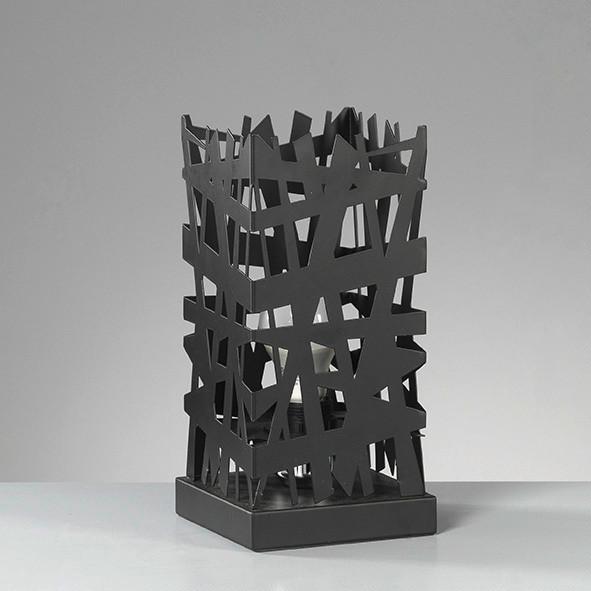 Tischleuchte 4919/Ln - Brombeere/Schwarz, Design, Metall (14/29cm)