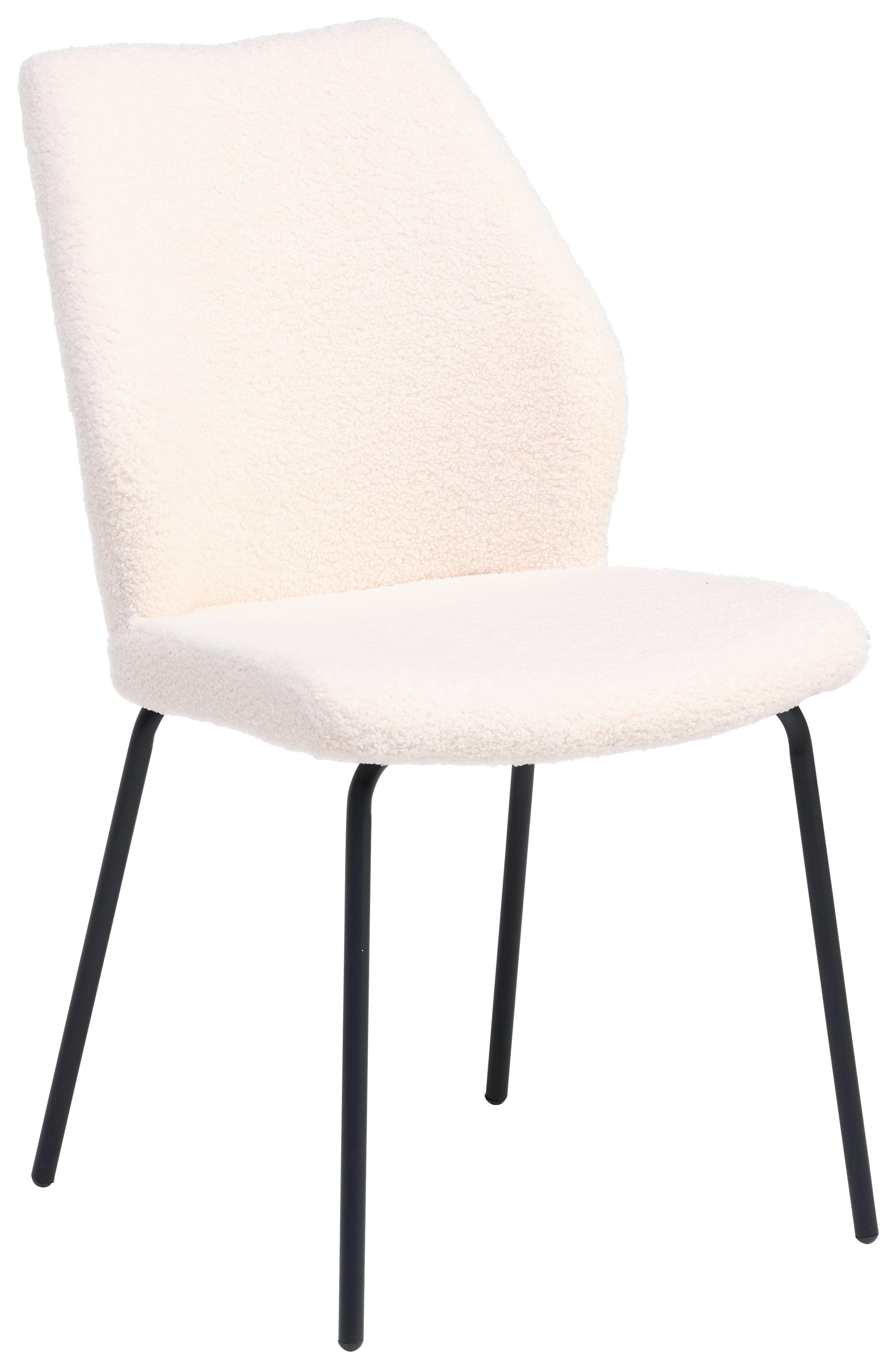 Stuhl Elli - Schwarz/Weiß, LIFESTYLE, Textil/Metall (48/89/63cm) - Livetastic