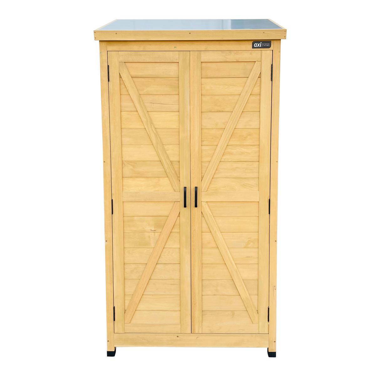 Geräteschrank Hugo - Braun, Basics, Holz (52/85/174cm) - Ambia Garden