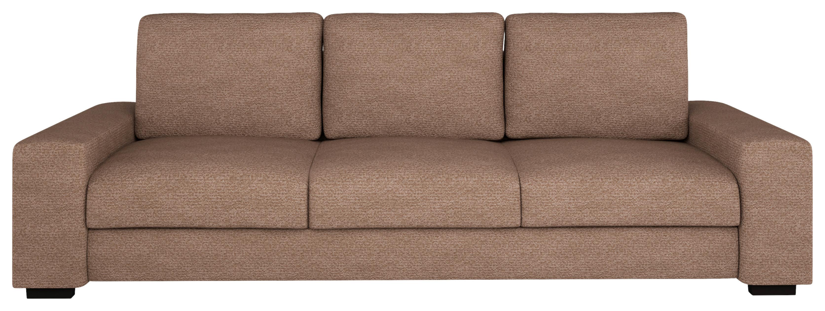 Schlafsofa Roland, Altrosa B: 239 Cm - Beige/Schwarz, Design, Textil (239/91/92cm) - MID.YOU