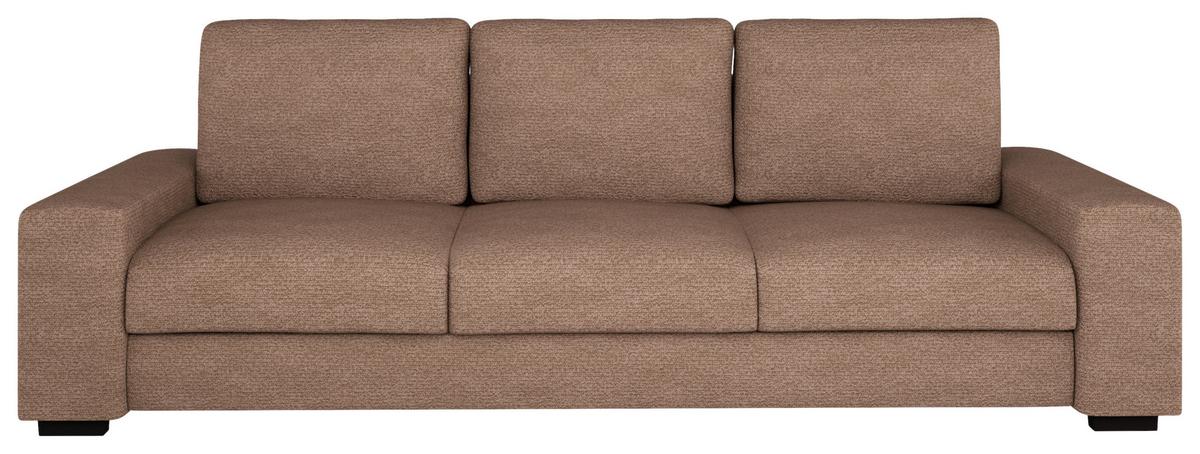 Schlafsofa Roland, Altrosa B: 239 Cm - Beige/Schwarz, Design, Textil (239/91/92cm) - MID.YOU