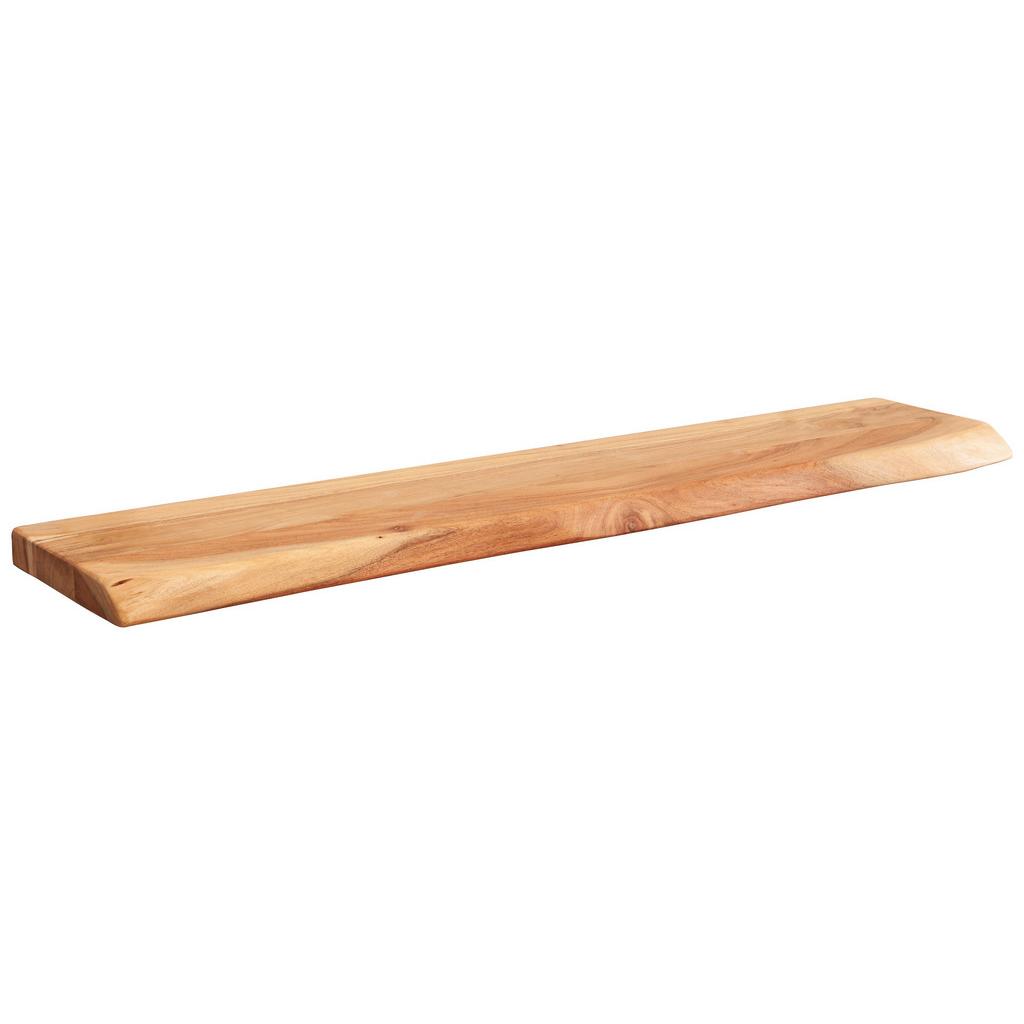 Wandregal massiv B: 115 cm Akaziefarben