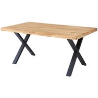 Esstisch Chris X 180x76x100 cm Eiche/Schwarz - Eichefarben/Schwarz, MODERN, Holz/Metall (180/100/76cm) - Livetastic