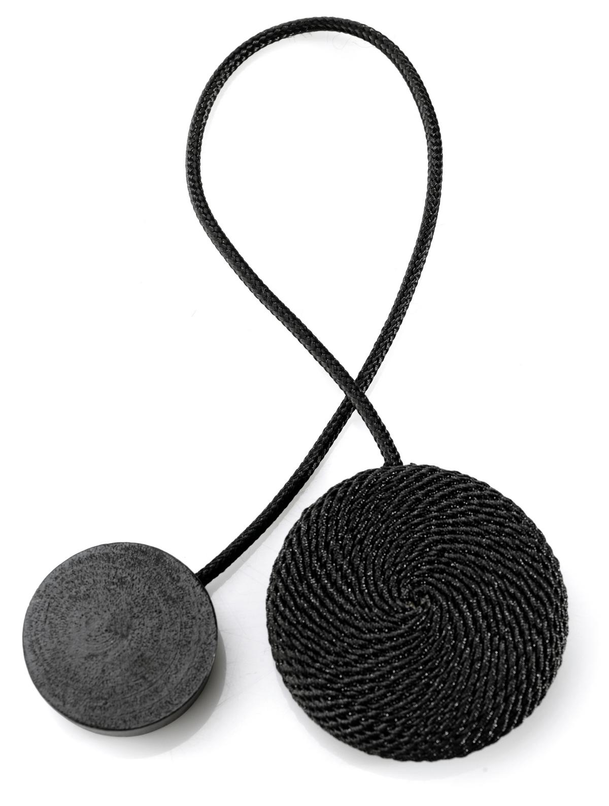 DEKORAČNÍ SPONKA JAN - bílá/šedá, textil (38cm) - Modern Living