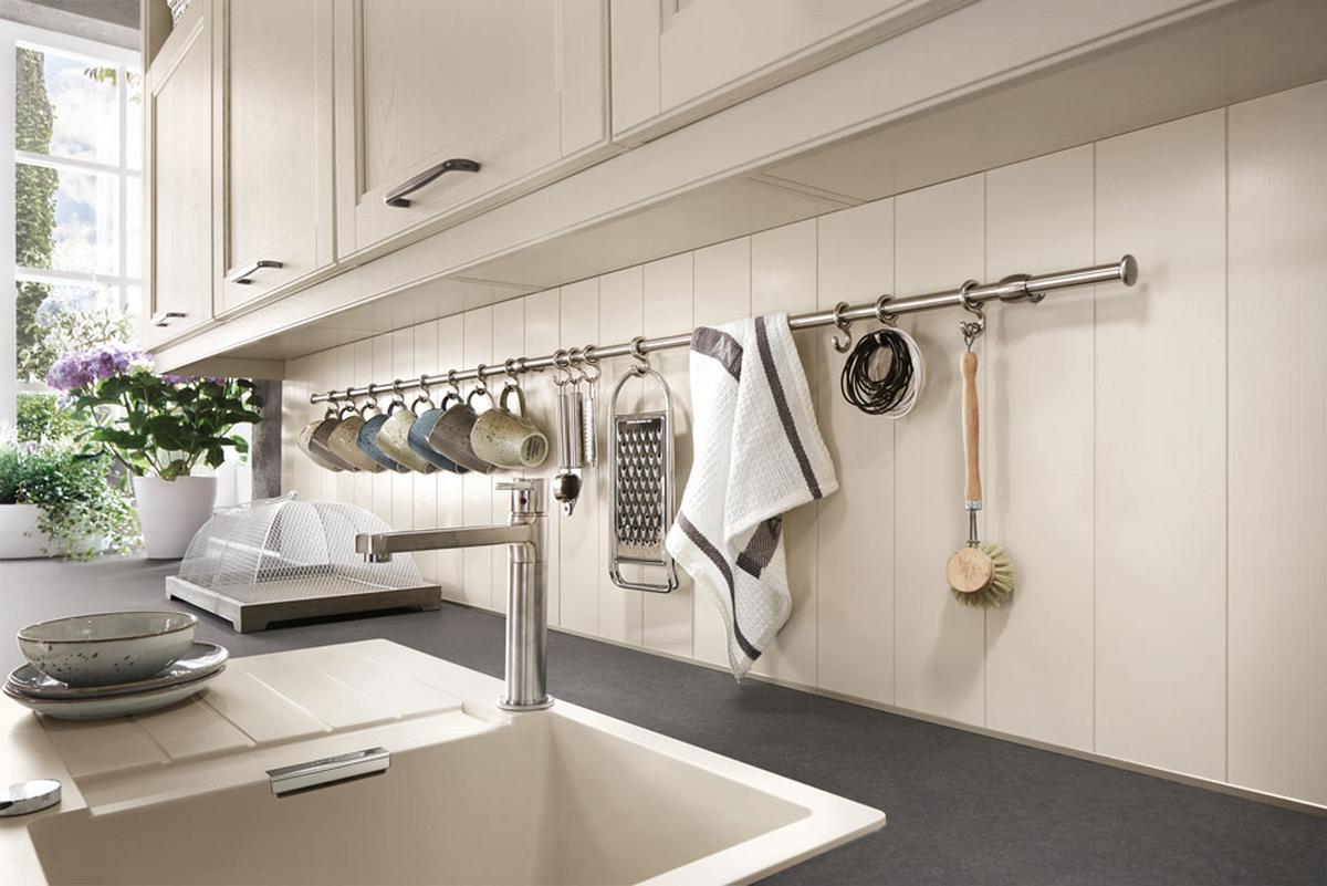 Einbauküche Yale Frei Planbar Landhausstil - Creme, MODERN, Holzwerkstoff - Vertico