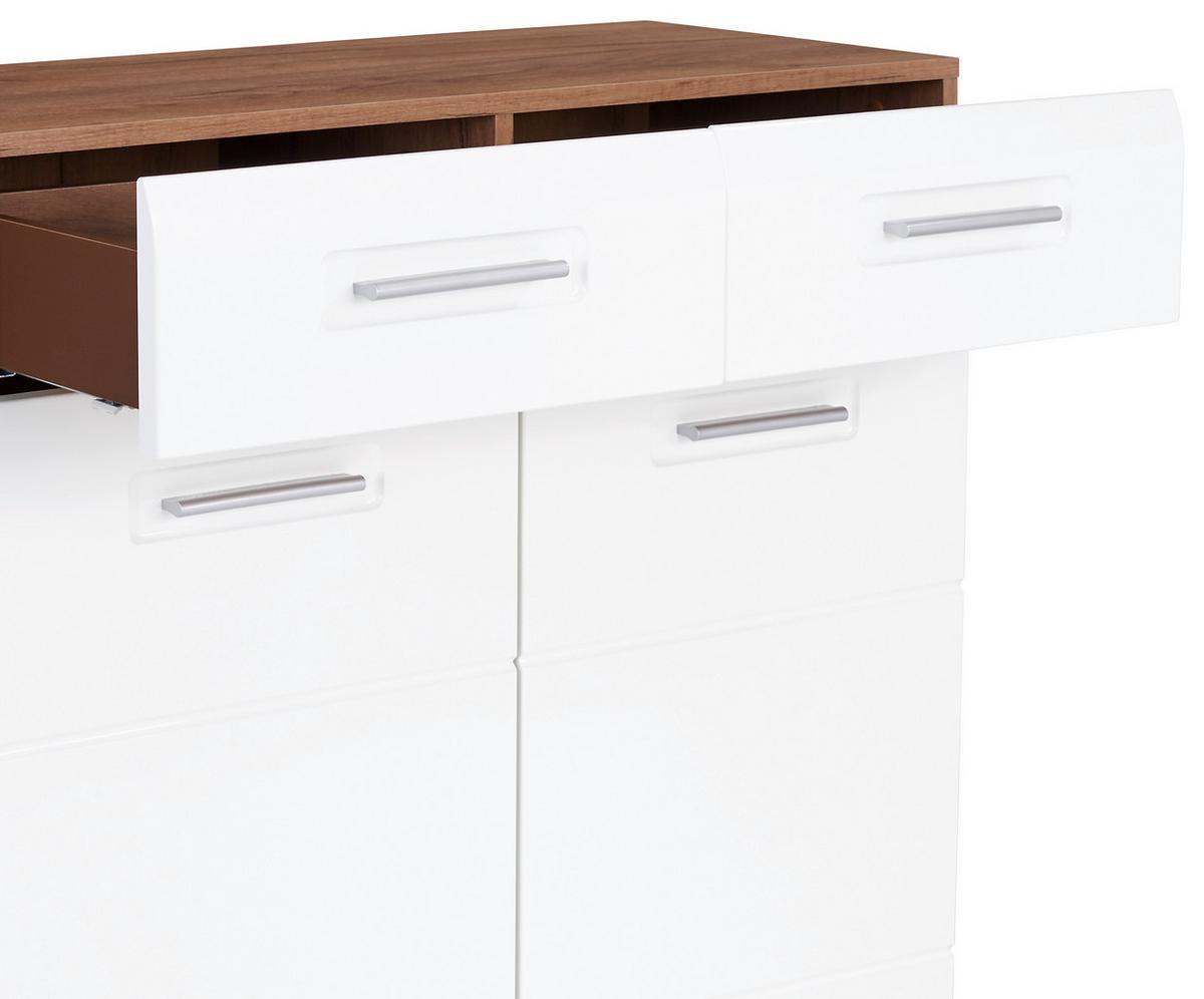 Komód Avensis New - tölgyfa színű/fehér, Konventionell, faalapú anyag (90/85,4/37cm) - Luca Bessoni