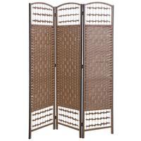 Paravent Bettina 2 - Beige/Schwarz, MODERN, Naturmaterialien/Holz (125/170/1.8cm)