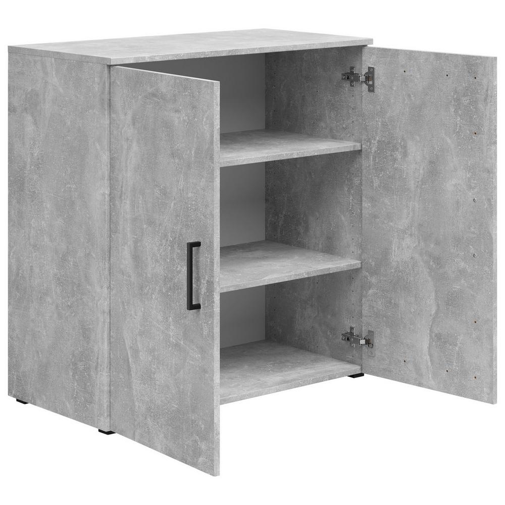 Komoda Cabinet světle šedá, š: 80 cm