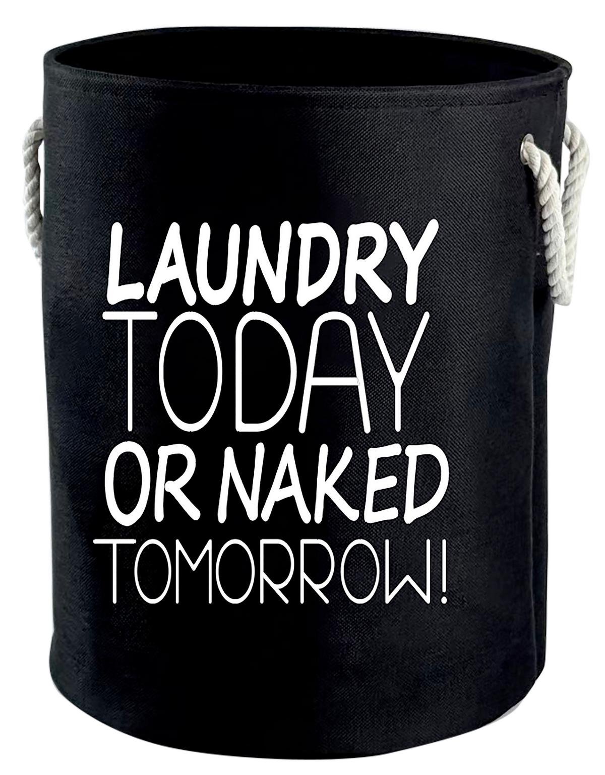 Wäschesammler Clemens - Schwarz, KONVENTIONELL, Textil (40/50cm) - Luca Bessoni