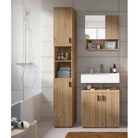 BADEZIMMER Eiche Artisan B: 90cm - Schwarz/Eiche Artisan, Basics, Holzwerkstoff (90cm) - MID.YOU