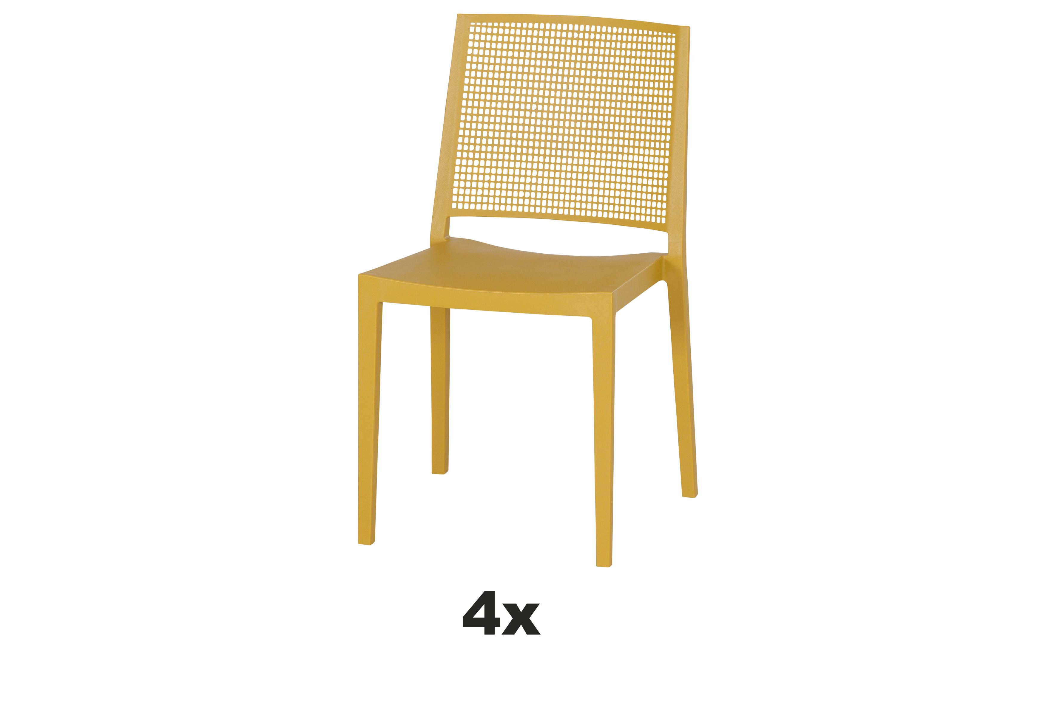 Stapelstuhl T20114 - Gelb, Basics, Kunststoff (46/80/56cm) - Siena Garden