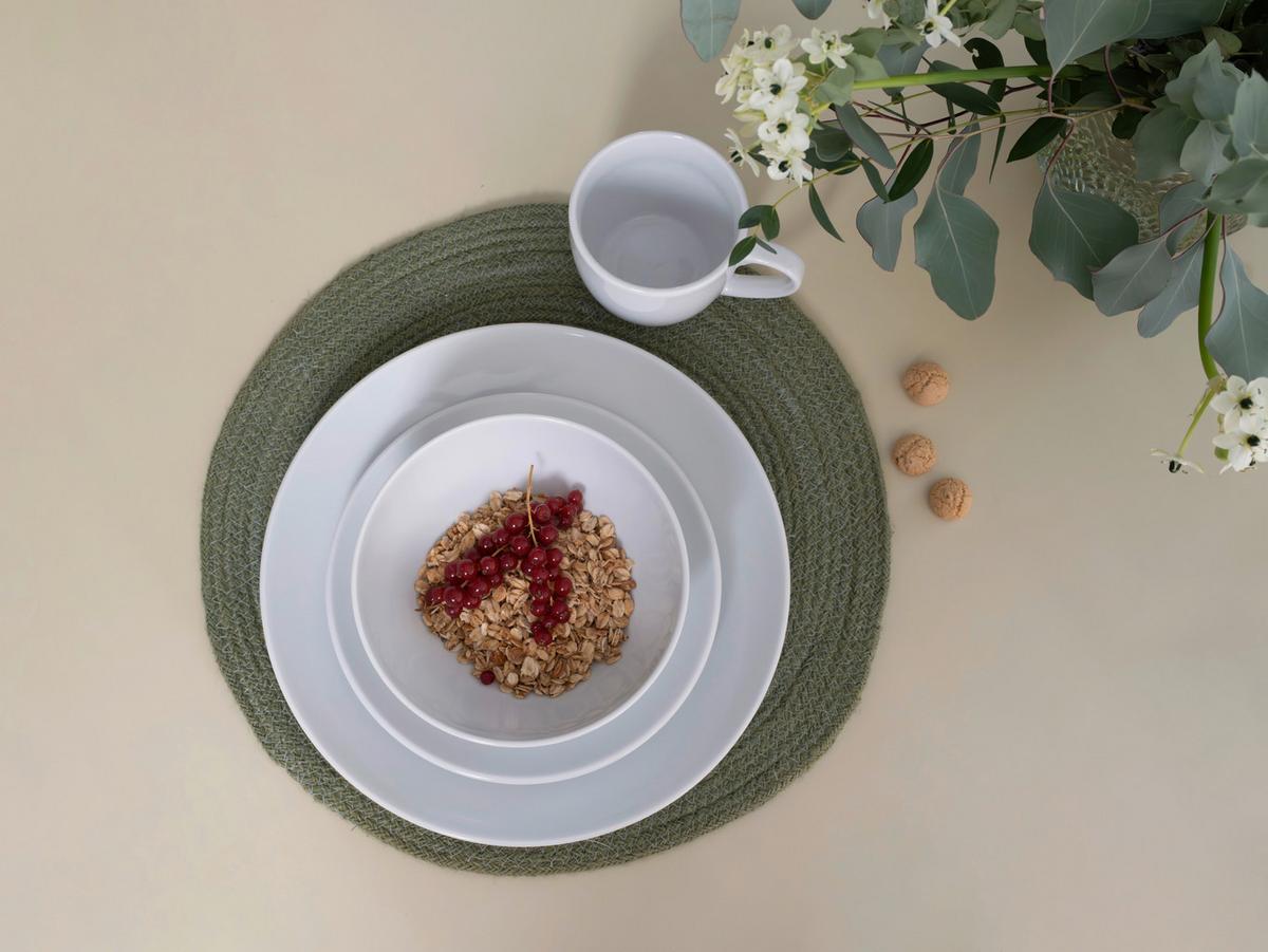 Kombiservice Bistrot Weiß, 16-teilig - Weiß, Basics, Keramik - Creatable