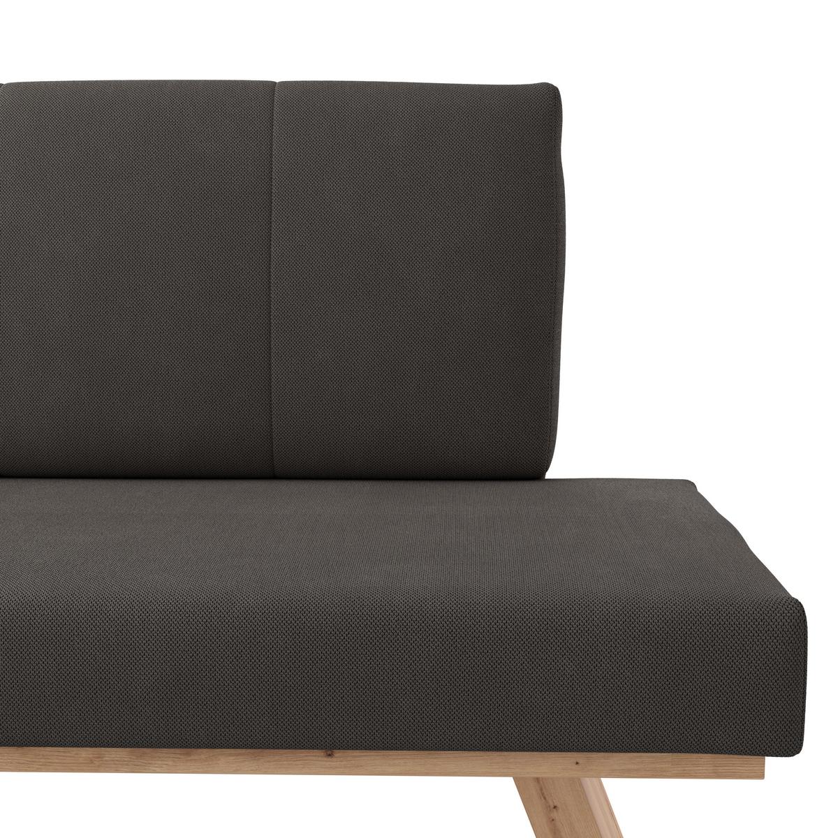 Eckbank  Emma Ii Webstoff Anthrazit, B: 150 Cm - Eichefarben/Anthrazit, KONVENTIONELL, Holzwerkstoff/Textil (150/185cm)