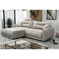 Ecksofa Fresh Graubraun 195x264 cm - Beige/Graubraun, Design, Textil (195/264cm) - MID.YOU