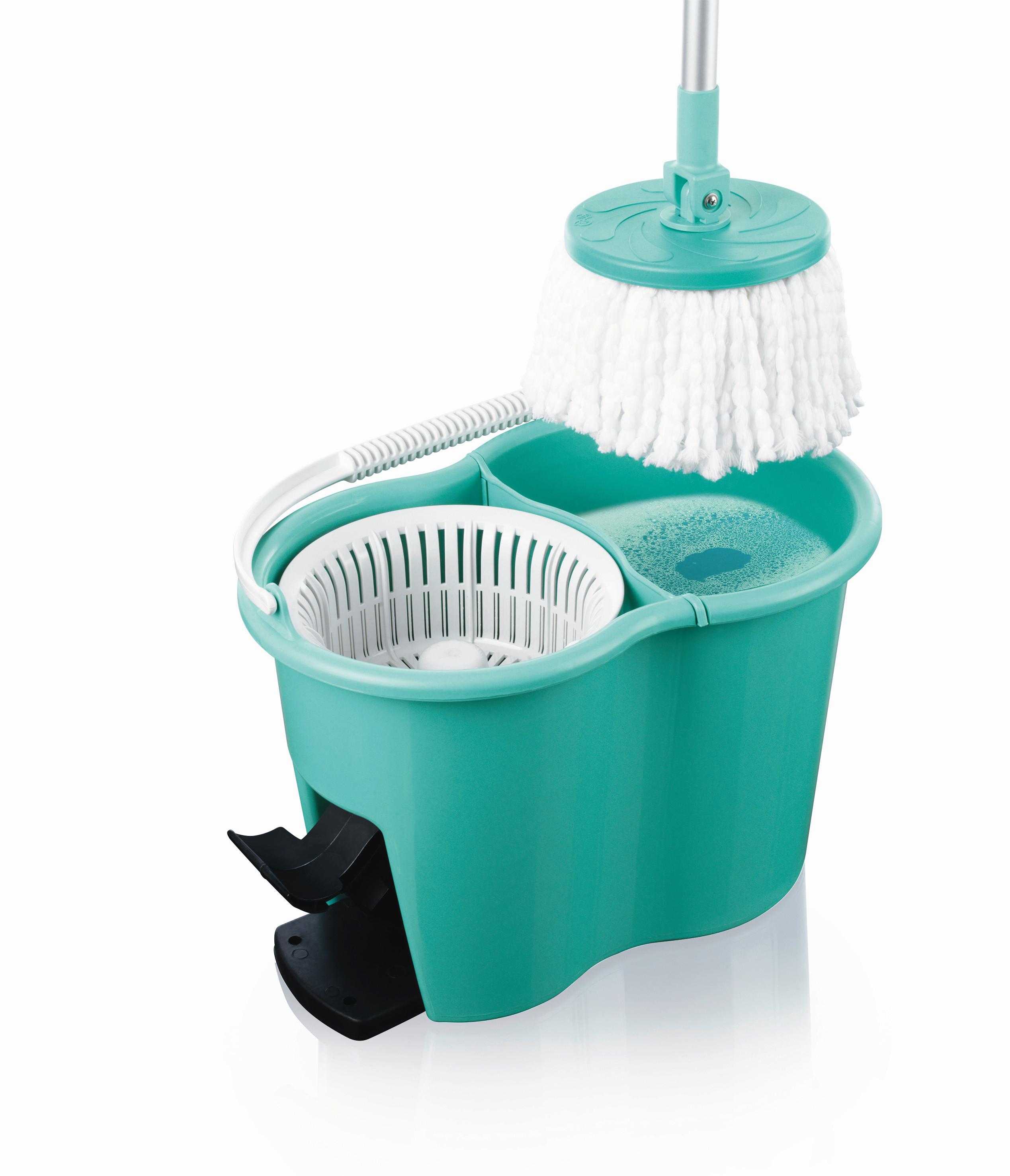 Wischmopp Cleanmaxx Power - Türkis, Basics, Kunststoff/Metall (16/124cm) - CLEANMAXX