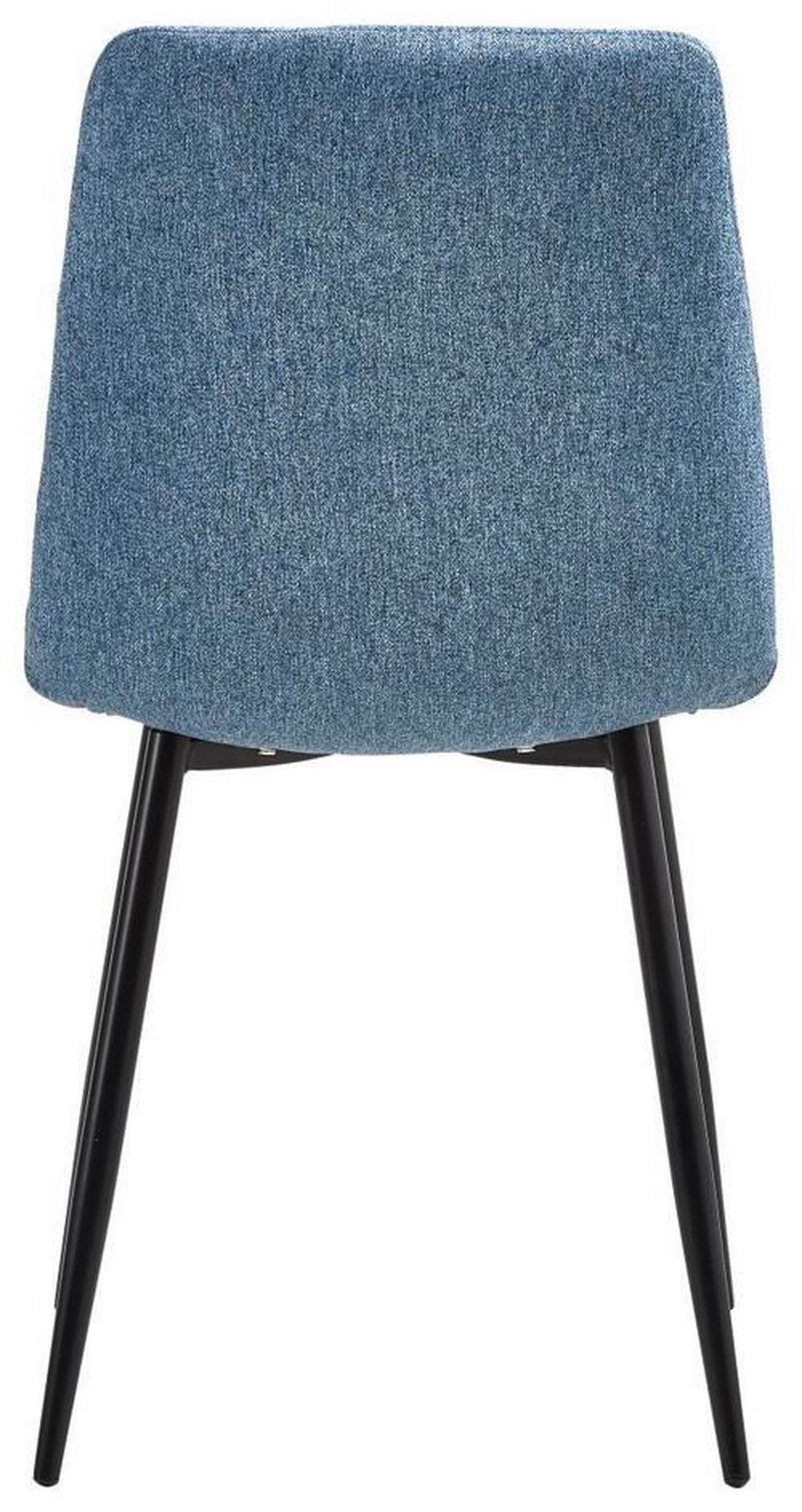 Stuhl-Set 4er Empoli Blau - Blau/Schwarz, LIFESTYLE, Textil/Metall (44,5/86/54,5cm) - Livetastic