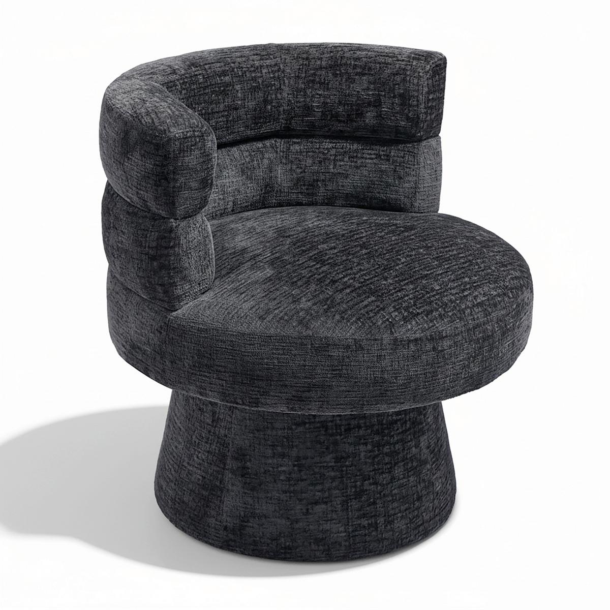 STOLIČKA JULINA - čierna, Modern, drevo/textil (71/74/72cm) - Bessagi Home