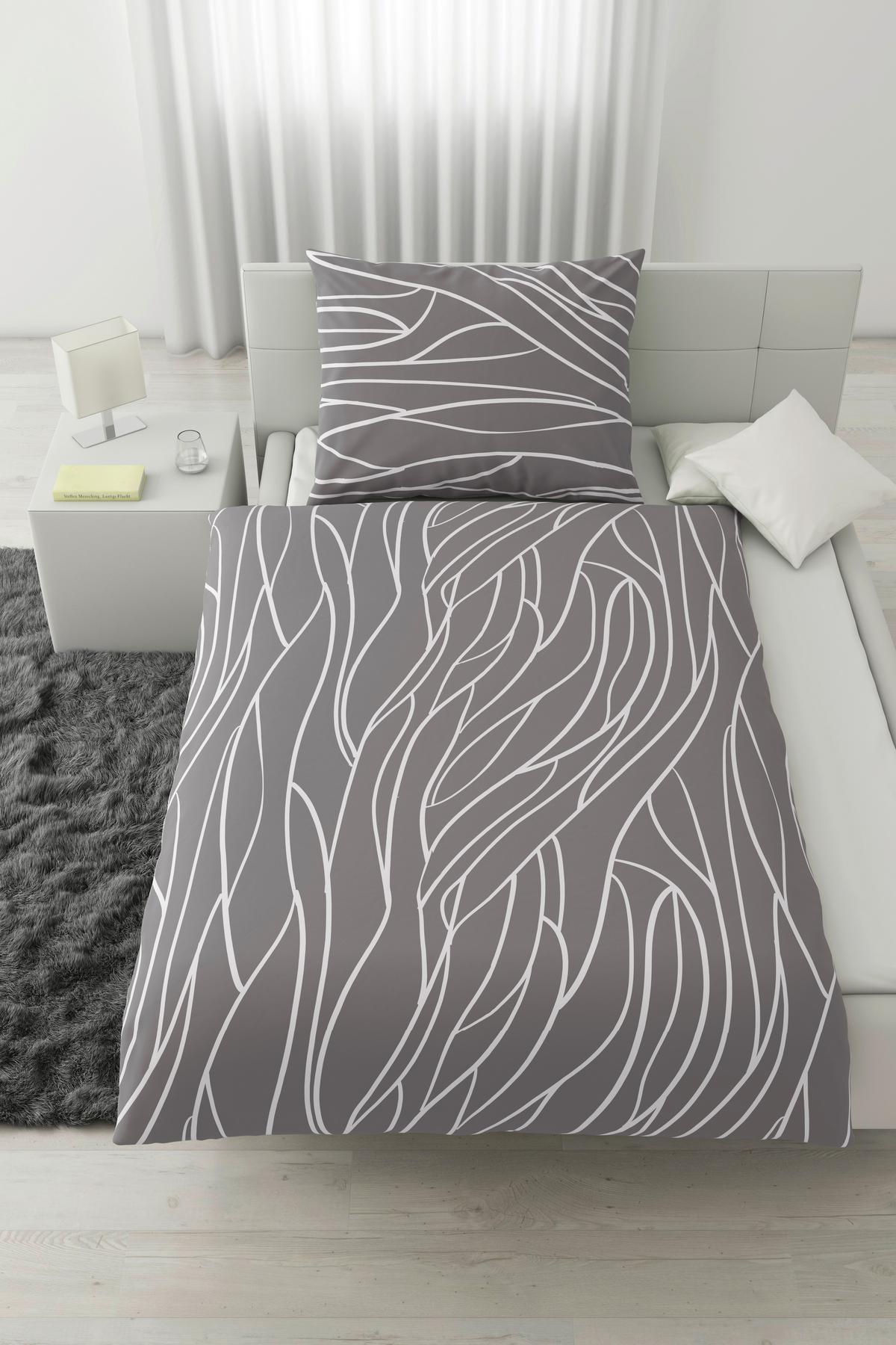 POVLEČENÍ JULIANE - šedá, Konvenční, textil (140/200cm) - Mömax