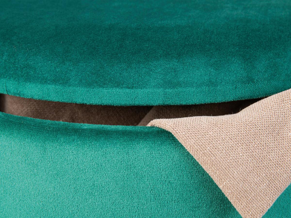 Hocker Papua - Grün, Design, Textil (35/45/35cm) - Livetastic