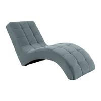 Relaxačné ležadlo LAVANDA, modrosivá, max. 120 kg - čierna/modrosivá, Modern, textil/plast (68/80/167cm) - Mömax