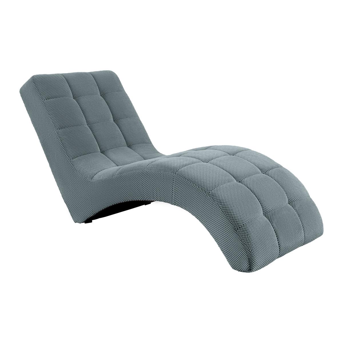 Relaxačné ležadlo LAVANDA, modrosivá, max. 120 kg - čierna/modrosivá, Modern, textil/plast (68/80/167cm) - Mömax