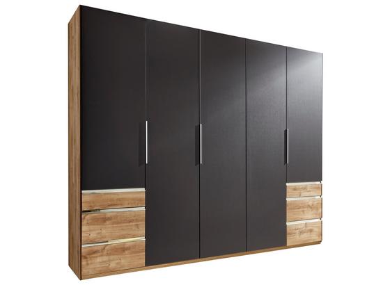 Drehtürenschrank mit Schubladen 250cm Level 36a, Graphit Dekor - Eichefarben/Graphitfarben, MODERN, Holzwerkstoff (250/216/58cm) Drehtürenschrank mit Schubladen 250cm Level 36a, Graphit Dekor - Eichefarben/Graphitfarben, MODERN, Holzwerkstoff (250/216/58cm)