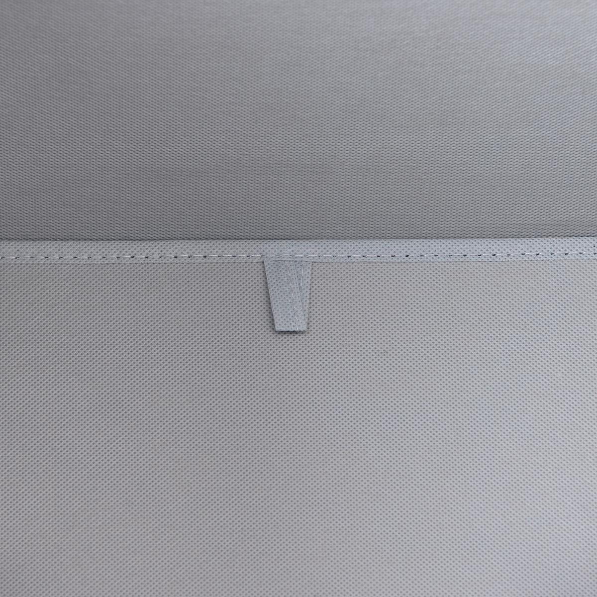 Skládací krabice BETTY - šedá, Konvenční, kompozitní dřevo/textil (33/33/32cm) - Mömax