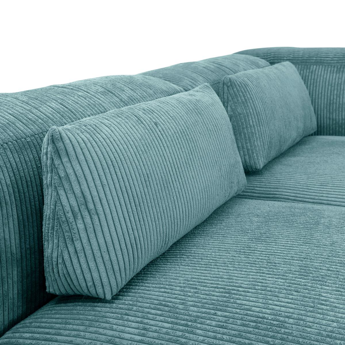 Rückenkissen Lenata 60x25 Cm Eisblau Cord - Blau, Design, Textil (60/25/12cm) - Max Winzer