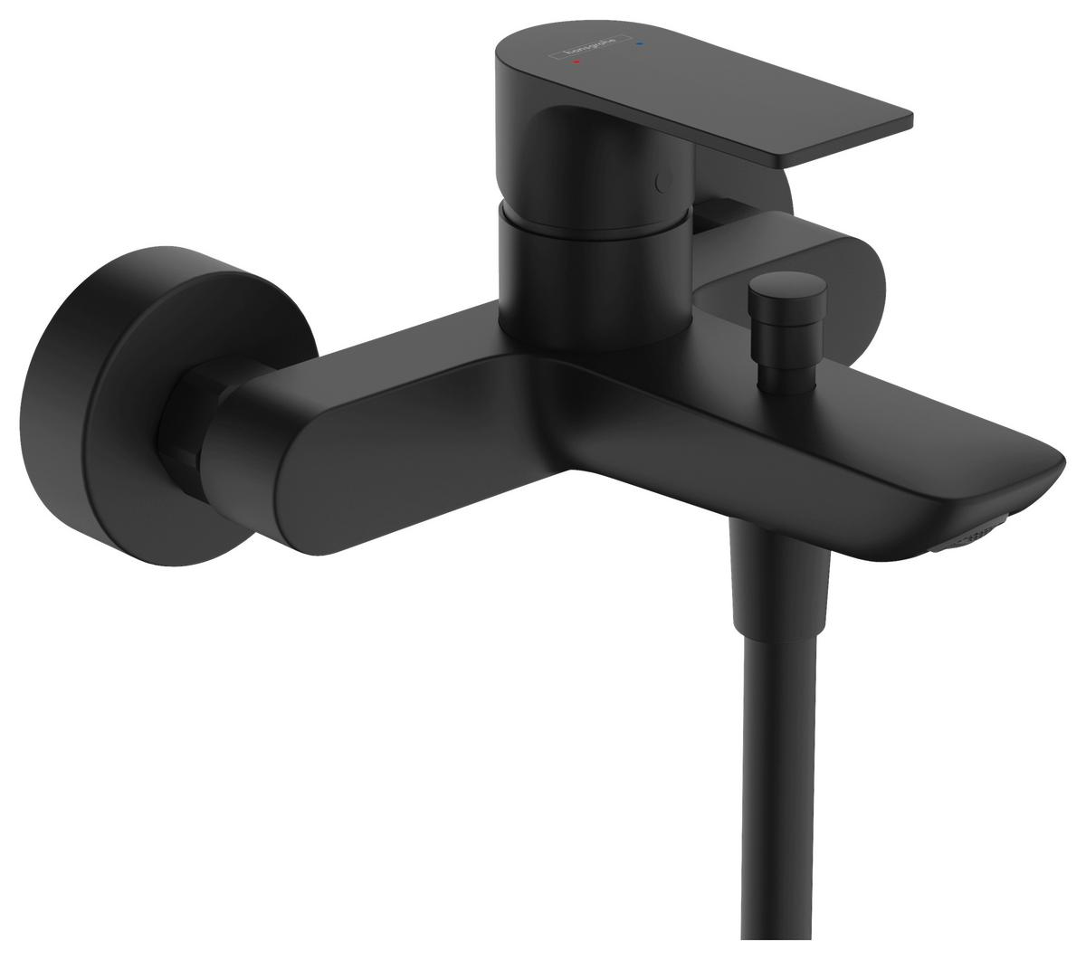 Badewannenarmatur Rebris E Wannenmischer Ap Schwarz Matt - Schwarz, Basics, Metall (21,8/11,4/19,7cm) - Hansgrohe
